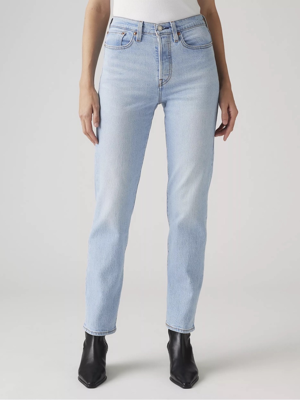 Levis Wedgie Straight Ankle Women's Jeans With Raw Hem Size 25